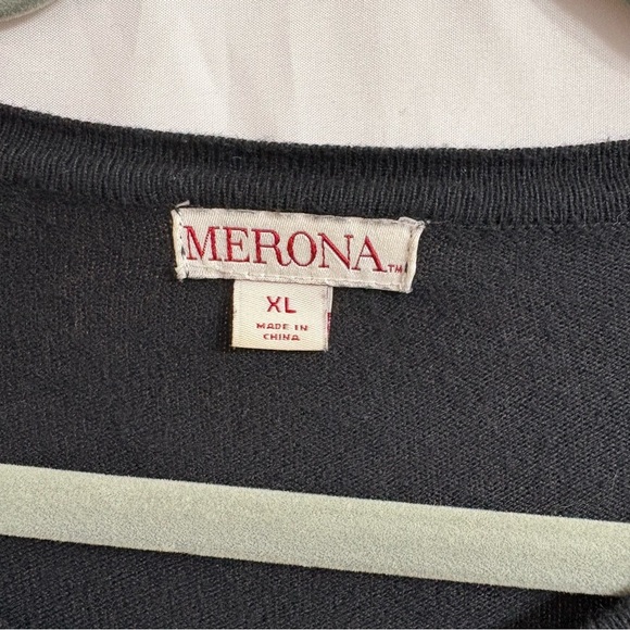 Merona Black Women's XL Cardigan Sweater Party Holiday Event - Picture 3 of 5